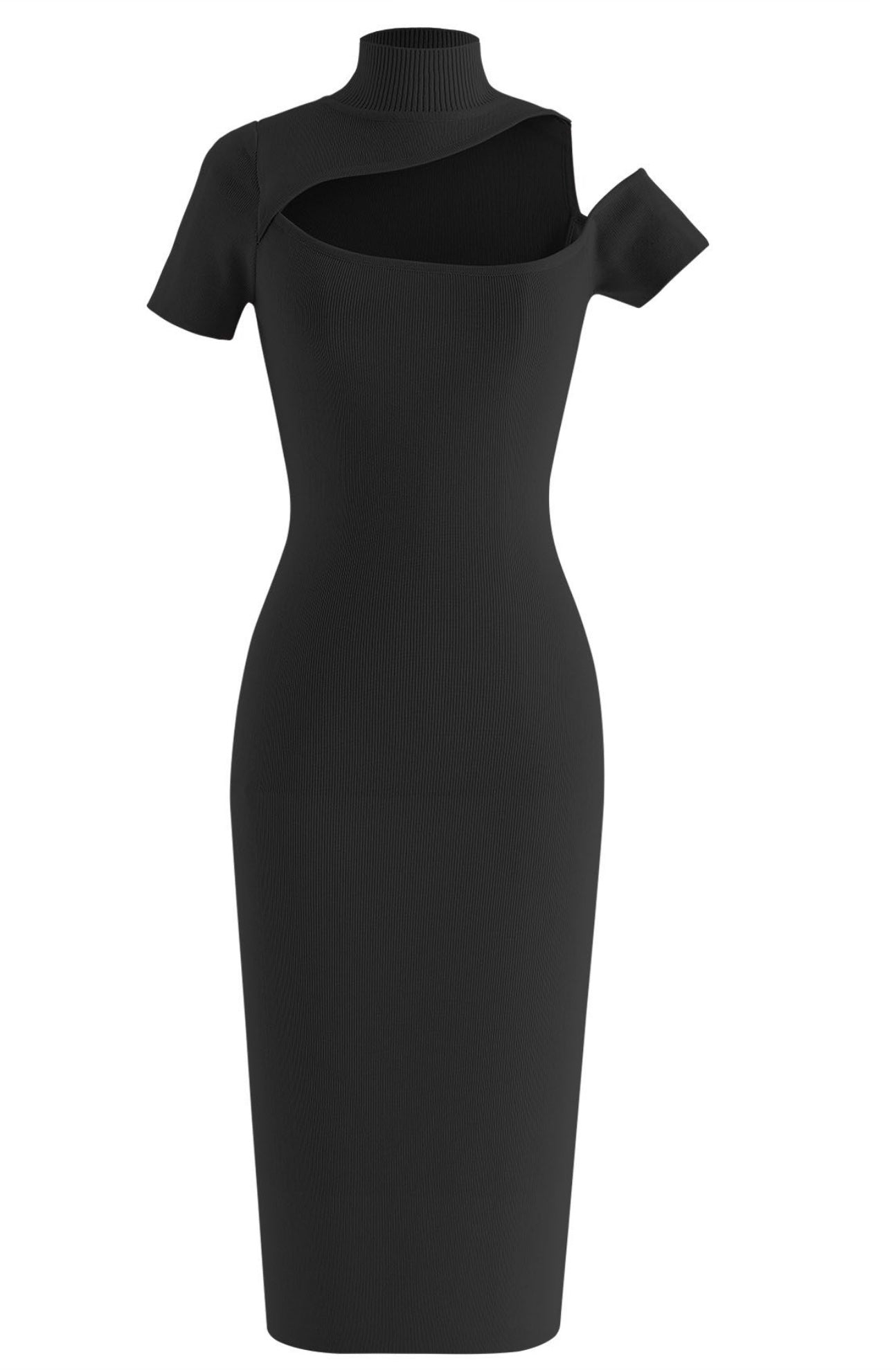 Sleek Knit Midi Dress