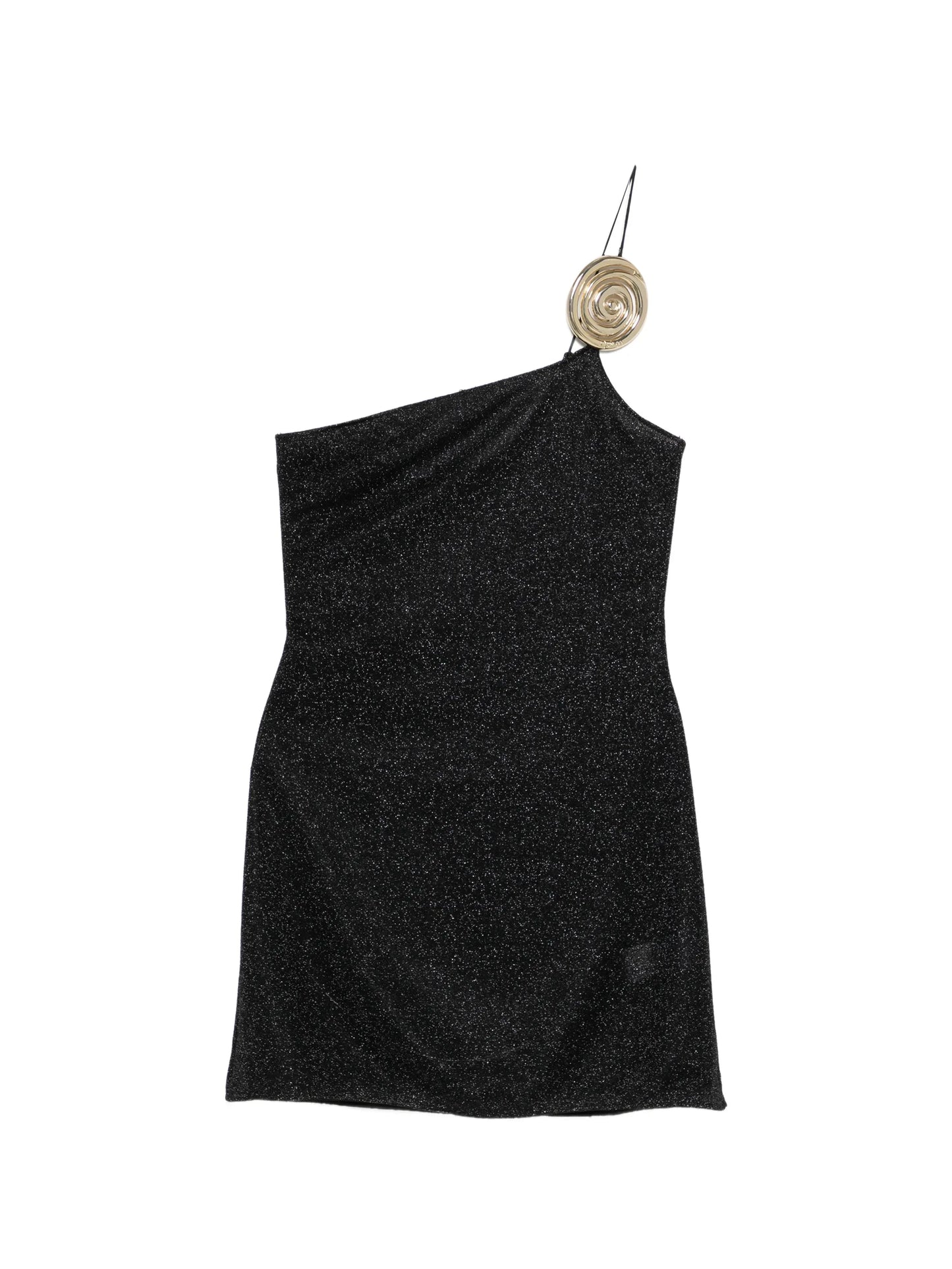 Lumière Spiral one-shoulder mini dress