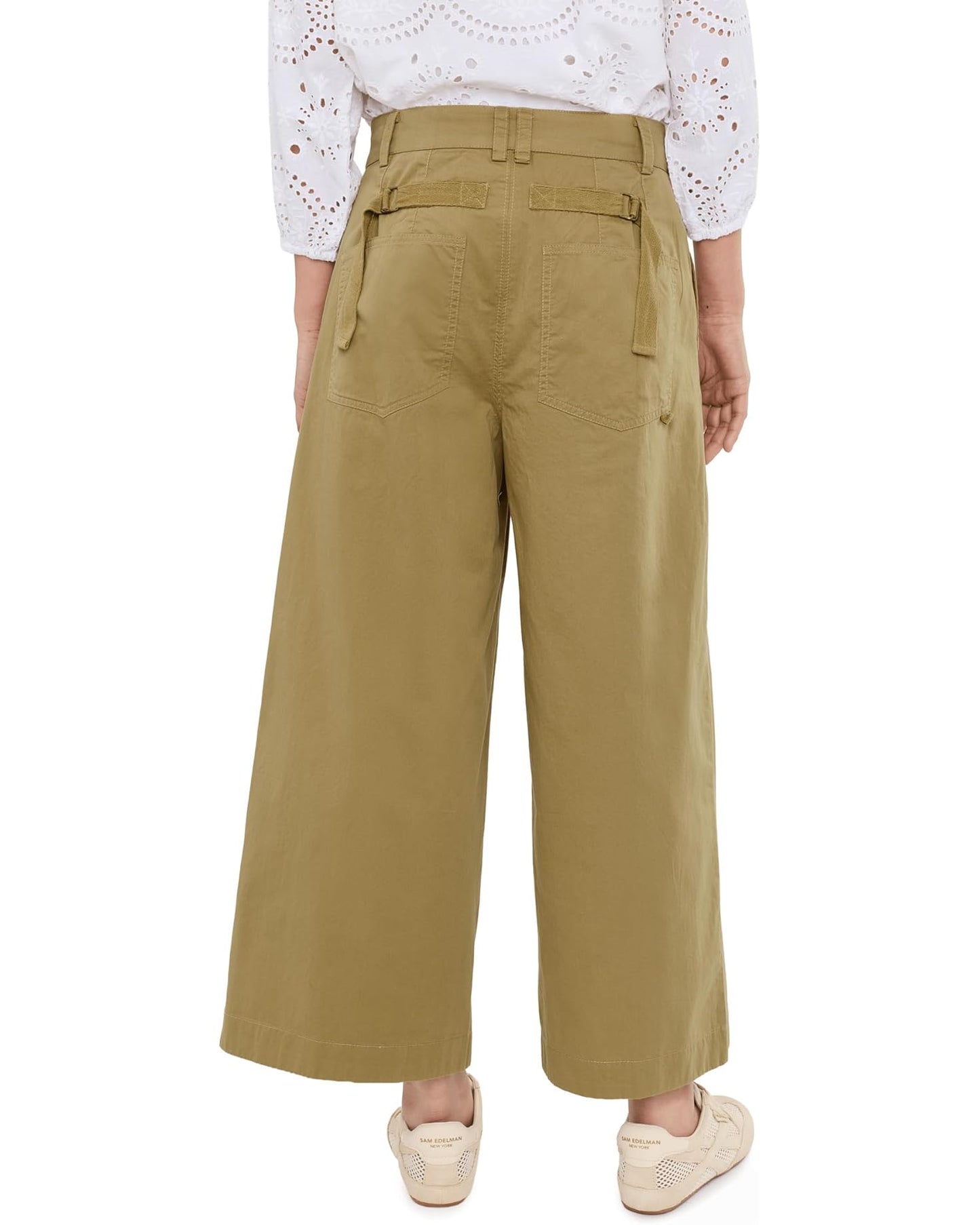 Silverlake Wide-Leg Chino Trousers-Dill Seed