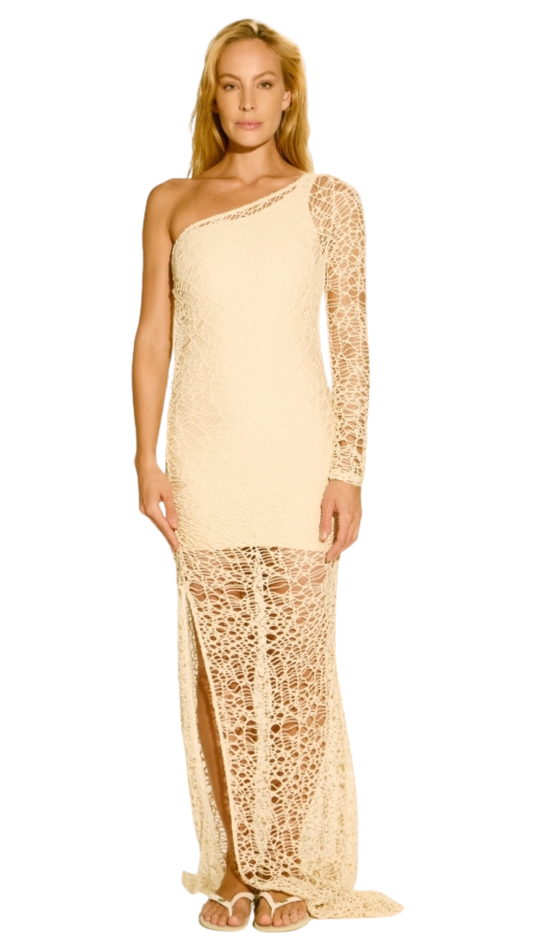 Ayla Cream Mesh Dress