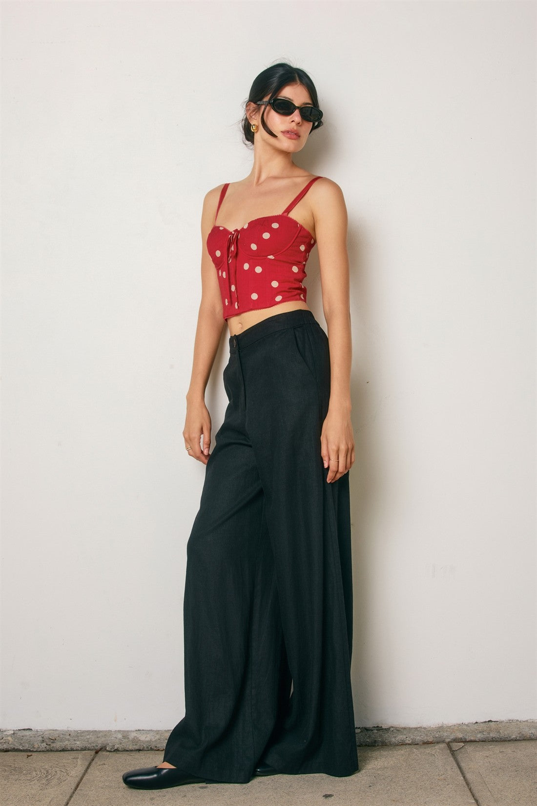 Valencia Polka Dot Bustier Top