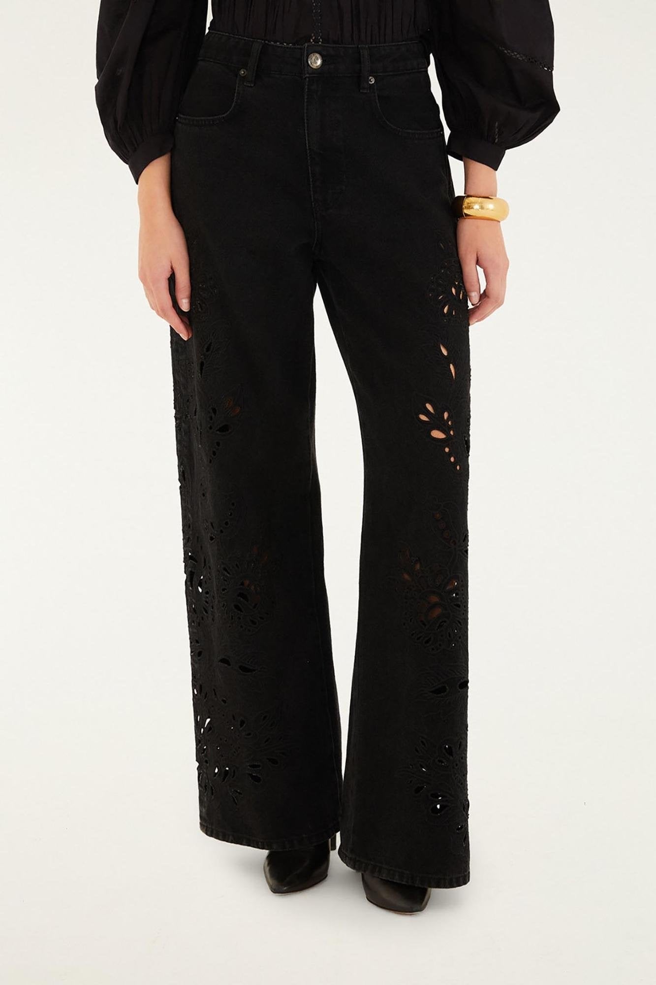 Richelieu high-rise wide leg Denim pants