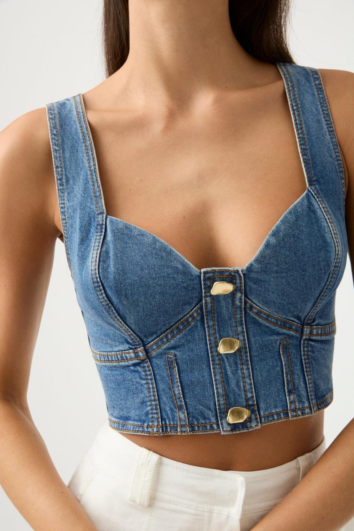 Dali denim Bustier