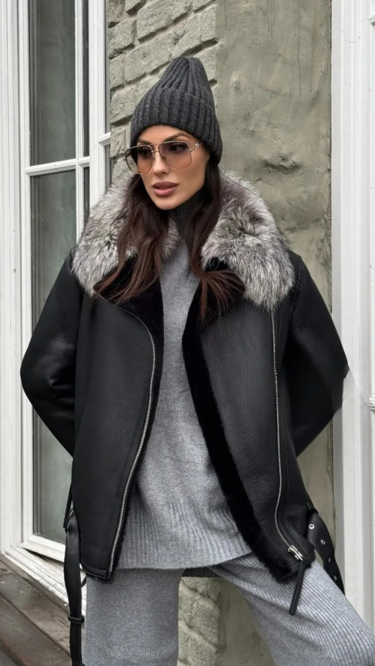 Tuscana Shearling Biker Jacket