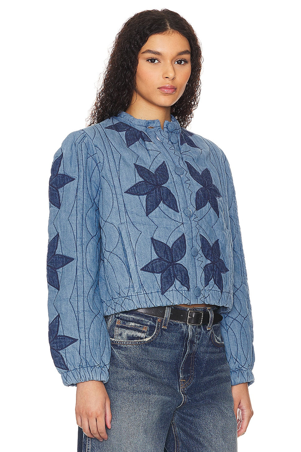 Quinn Quilted Denim Jacket