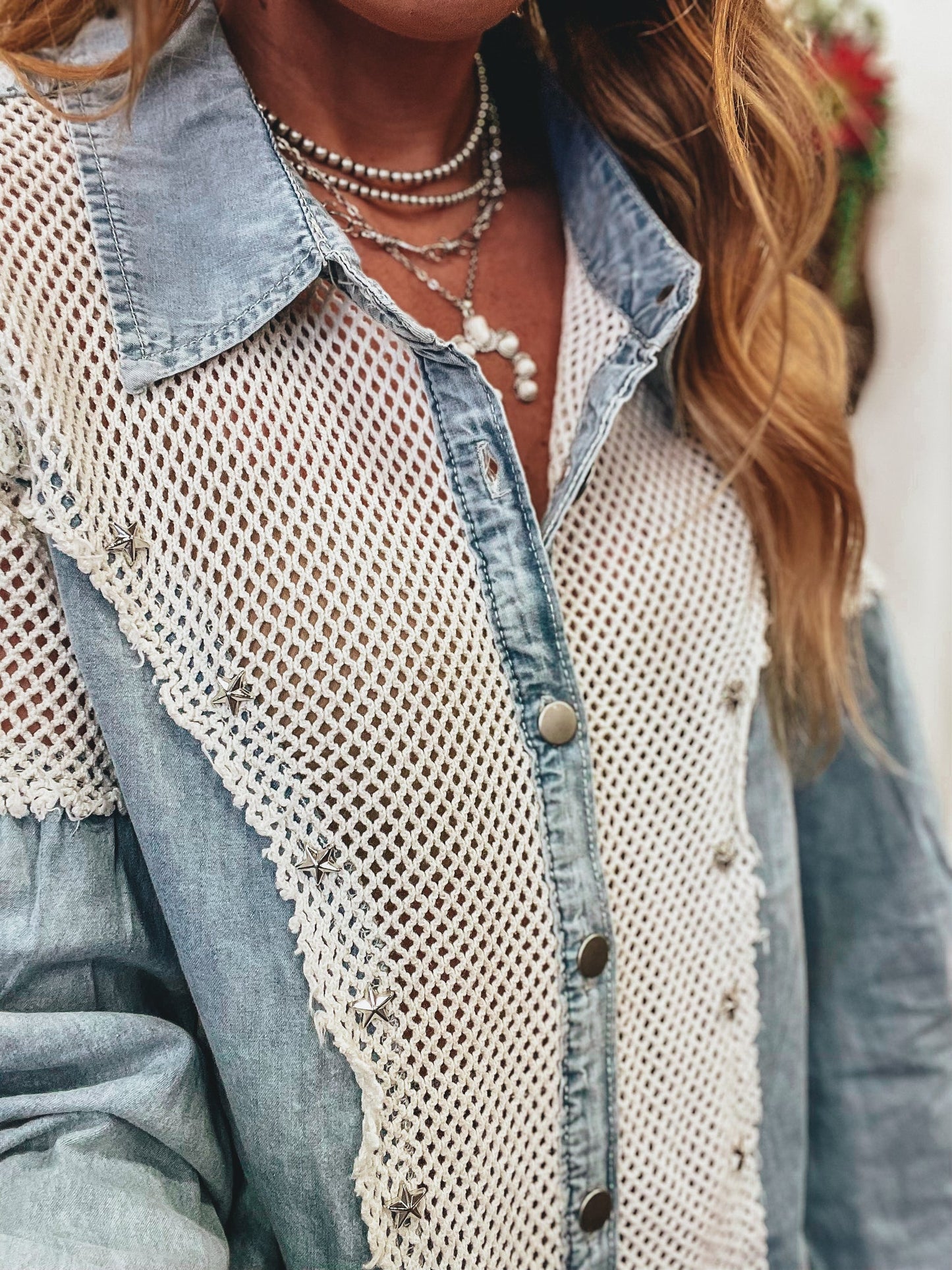 Denim Net Shirt