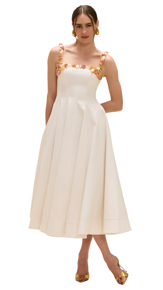 GABRIELA LINEN MIDI DRESS