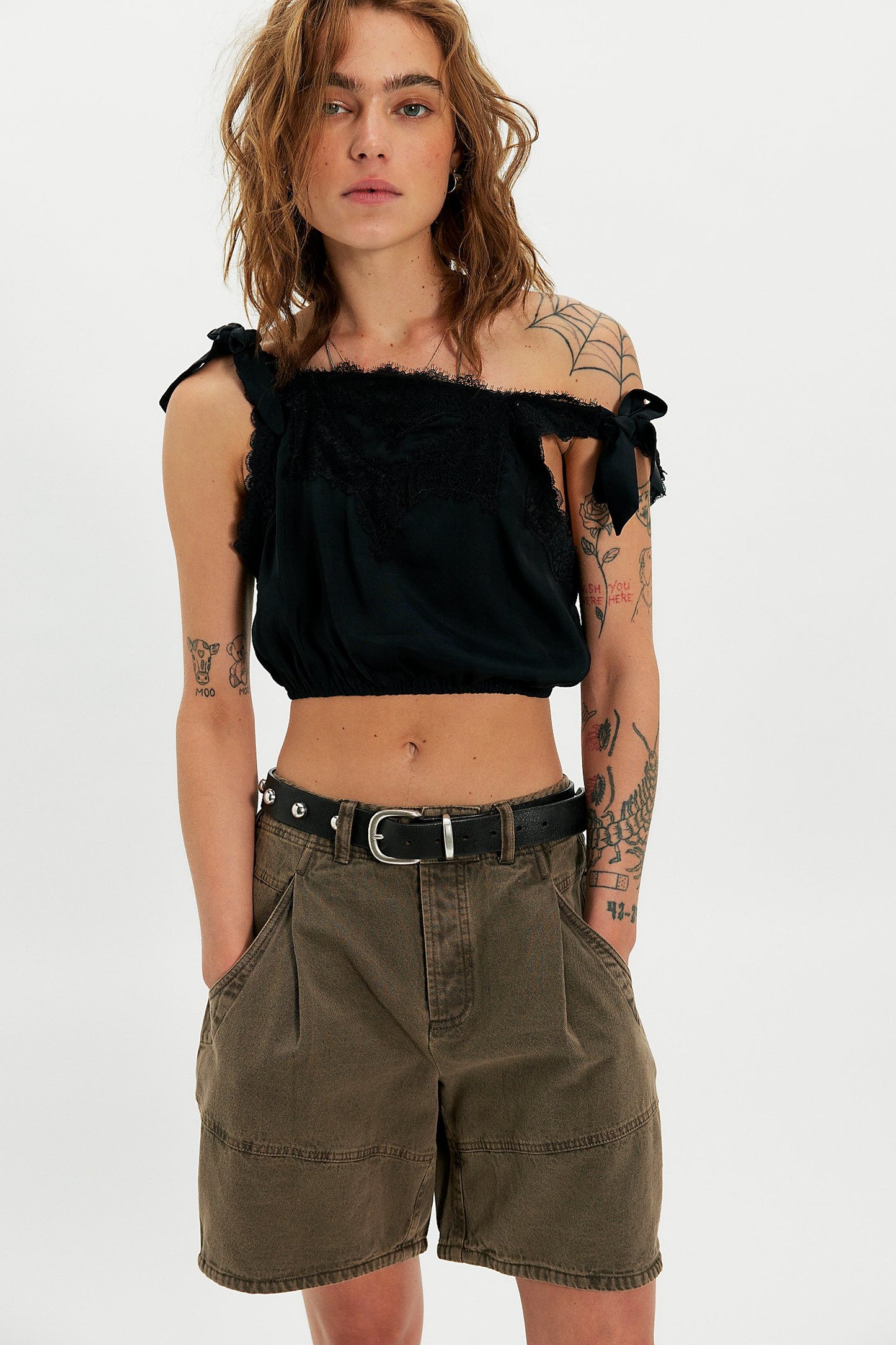 Wild Rebel Barrel Shorts-Teak
