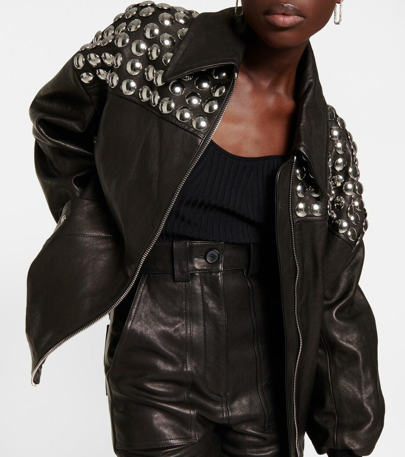 Noir studded Jacket