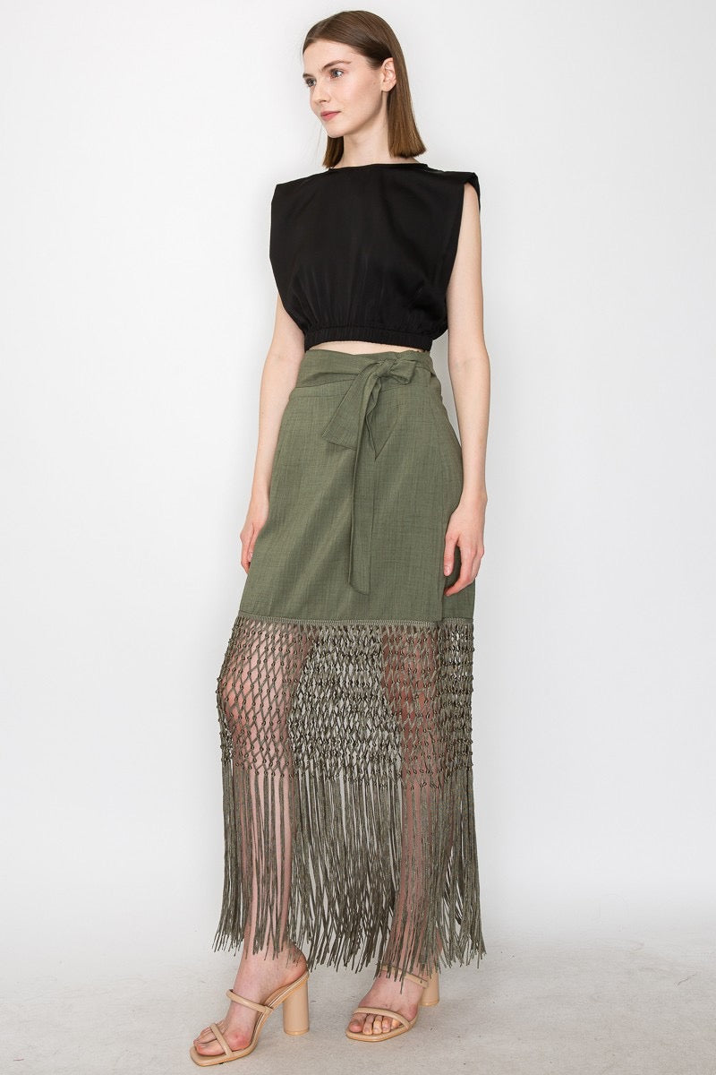 Bohemian skirt-Olive