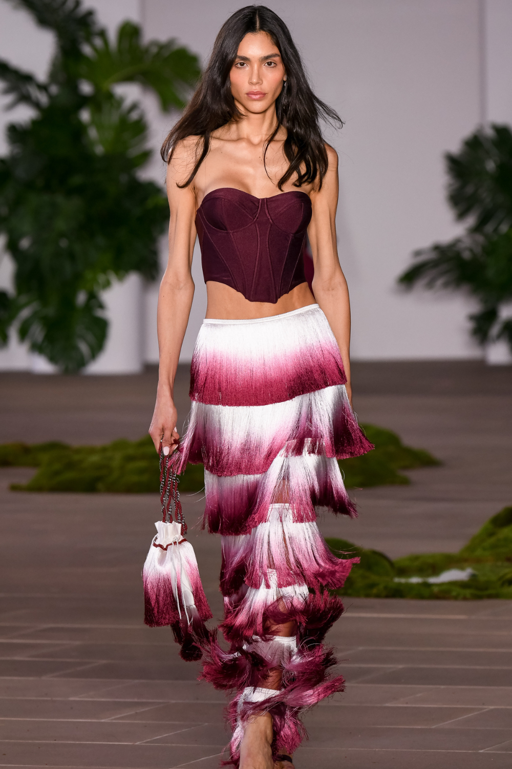FRINGE MAXI SKIRT SET (RUNWAY)