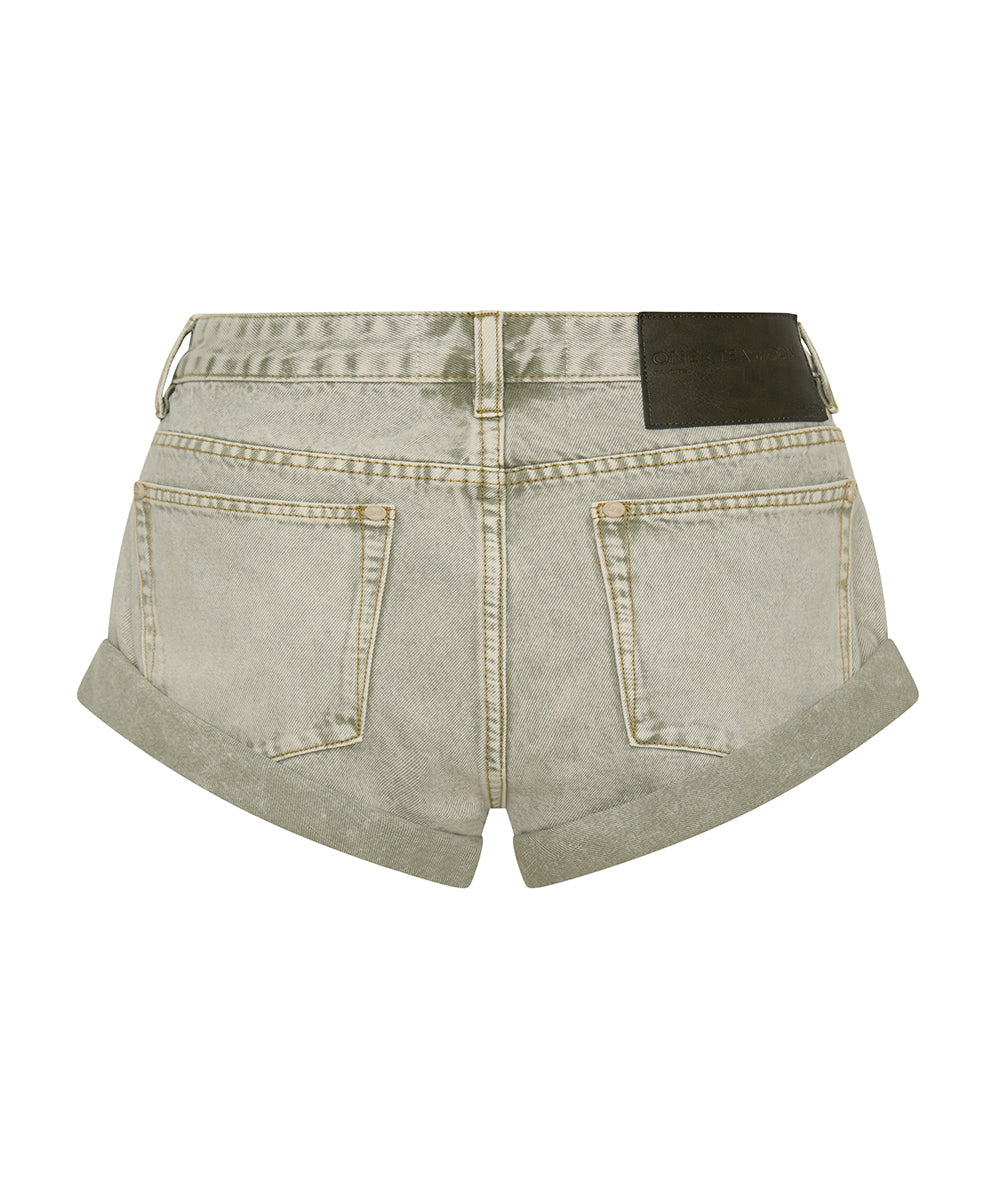 Bandits Low Waist Denim Shorts - Antique Khaki