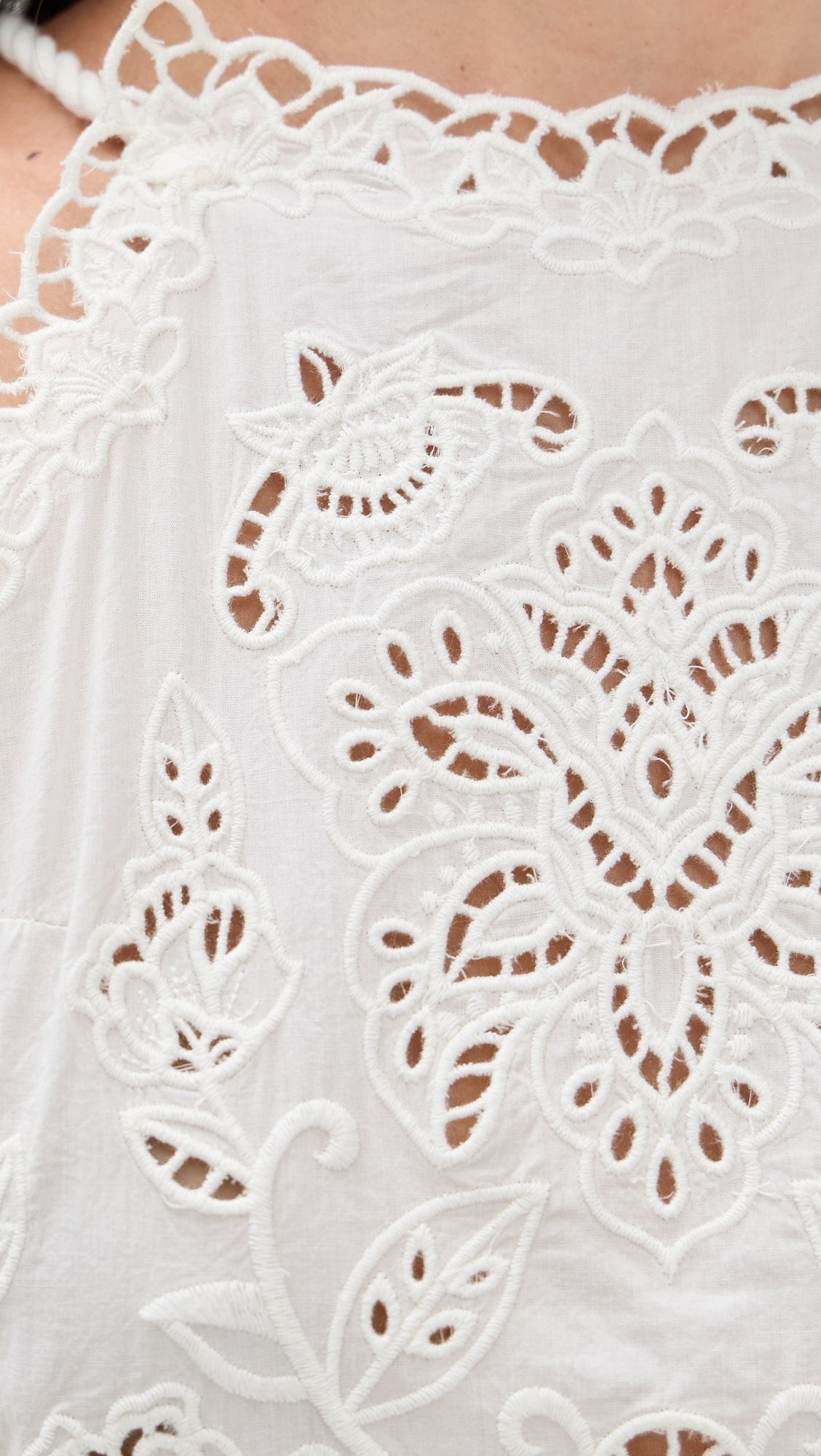 Embroidered cotton minidress