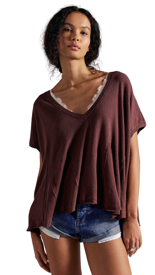 We The Free Swing Along With Me Tee-Brunette