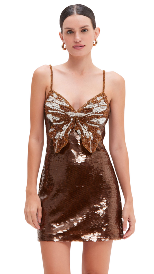 SEQUIN BUTTERFLY MINI DRESS (RUNWAY)
