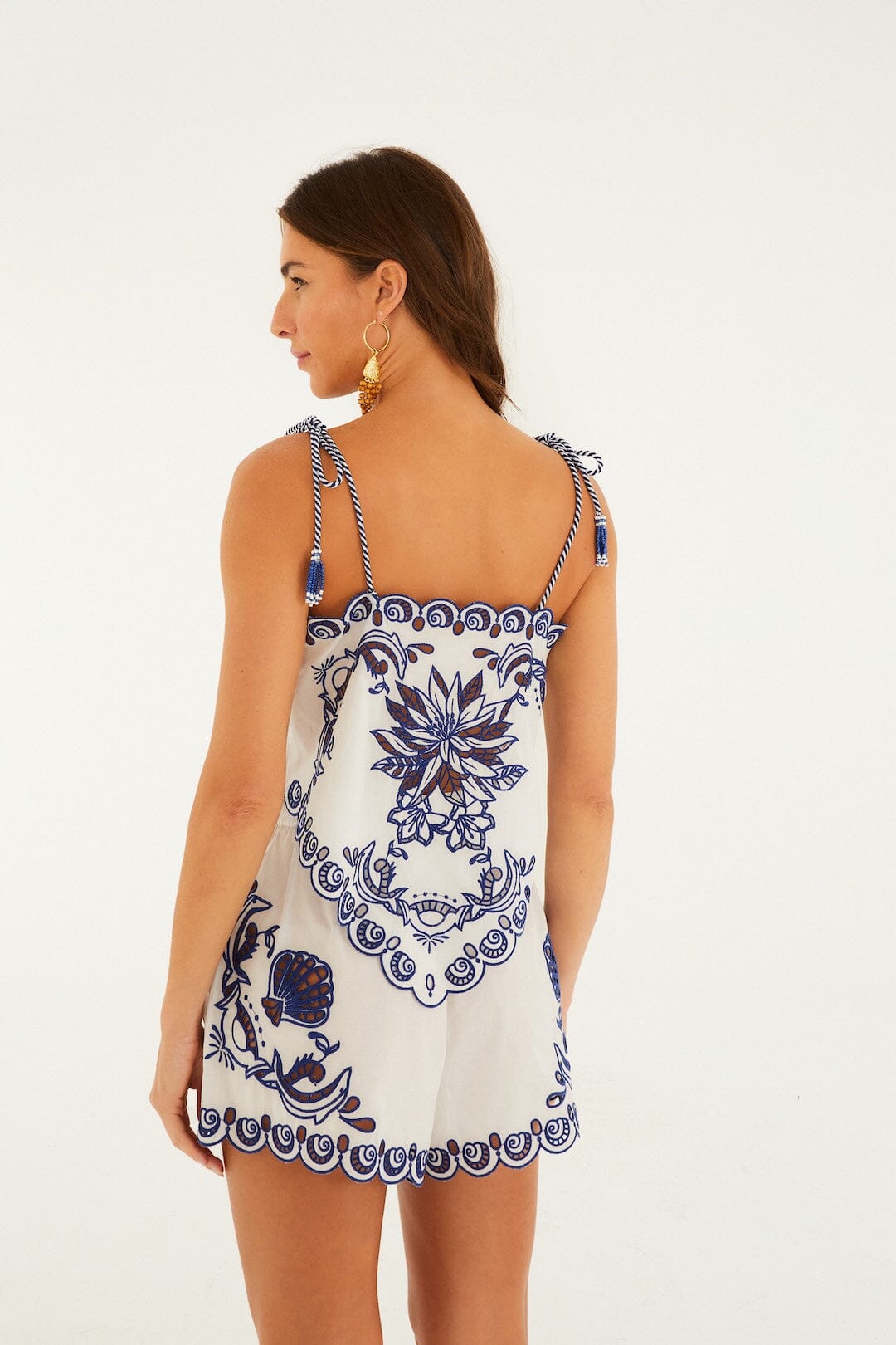 Off-White Garden Tiles Richelieu Shorts Set