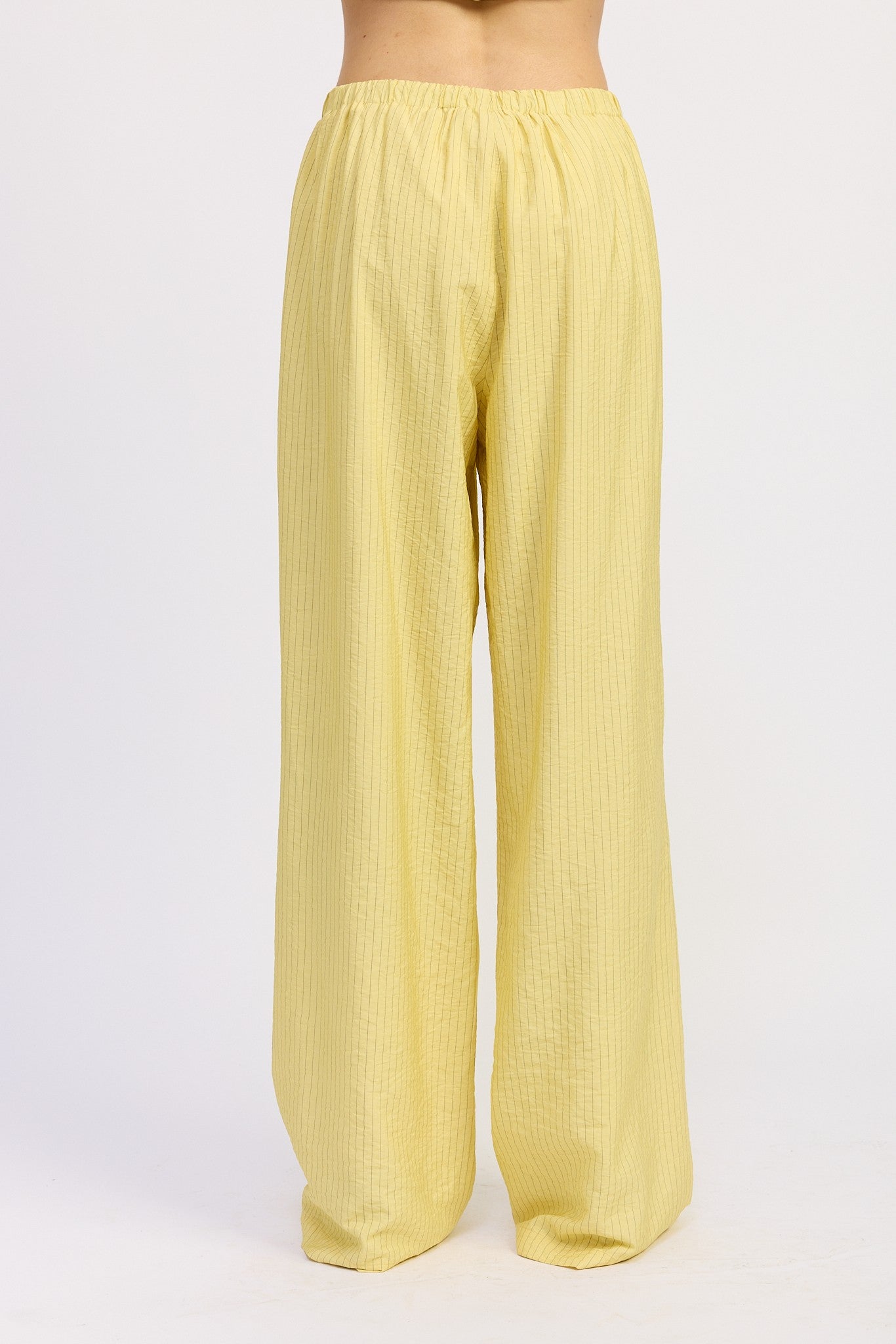 Ribbed One-Shoulder Set – Butter Yellow
