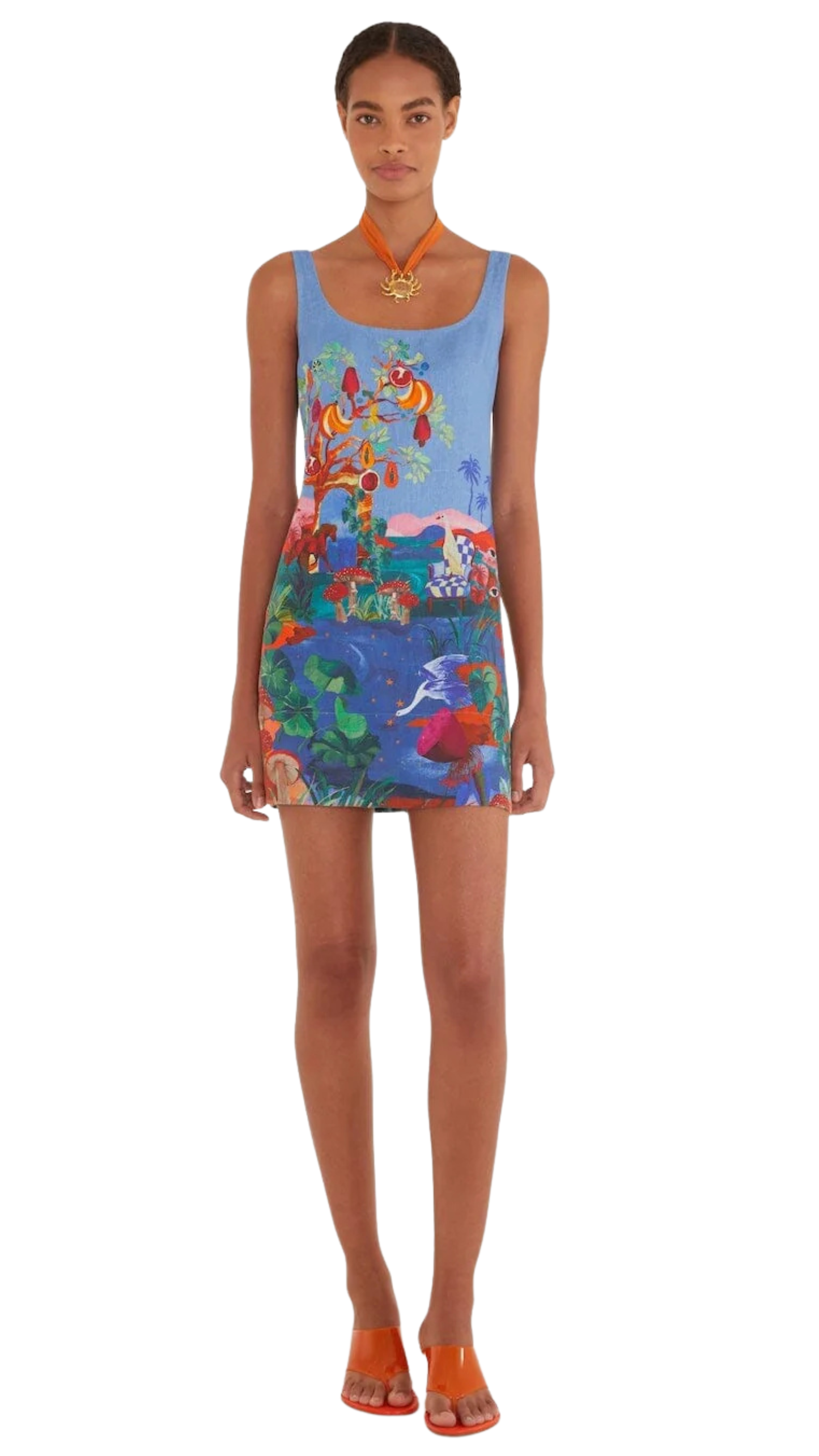 Multicolor Dream Landscape Mini Dress
