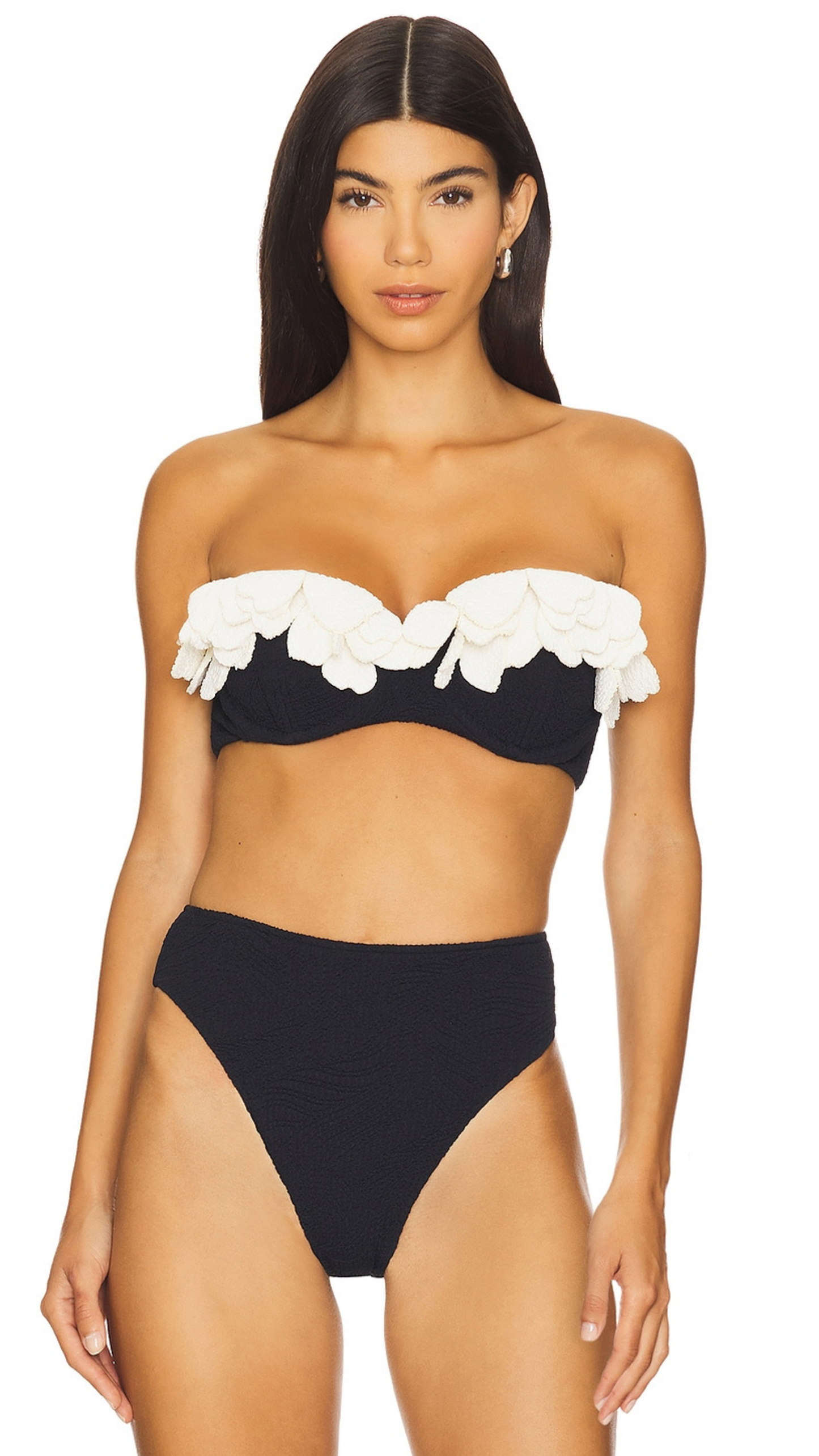 BREEZE JACQUARD FLOWER APPLIQUE BIKINI