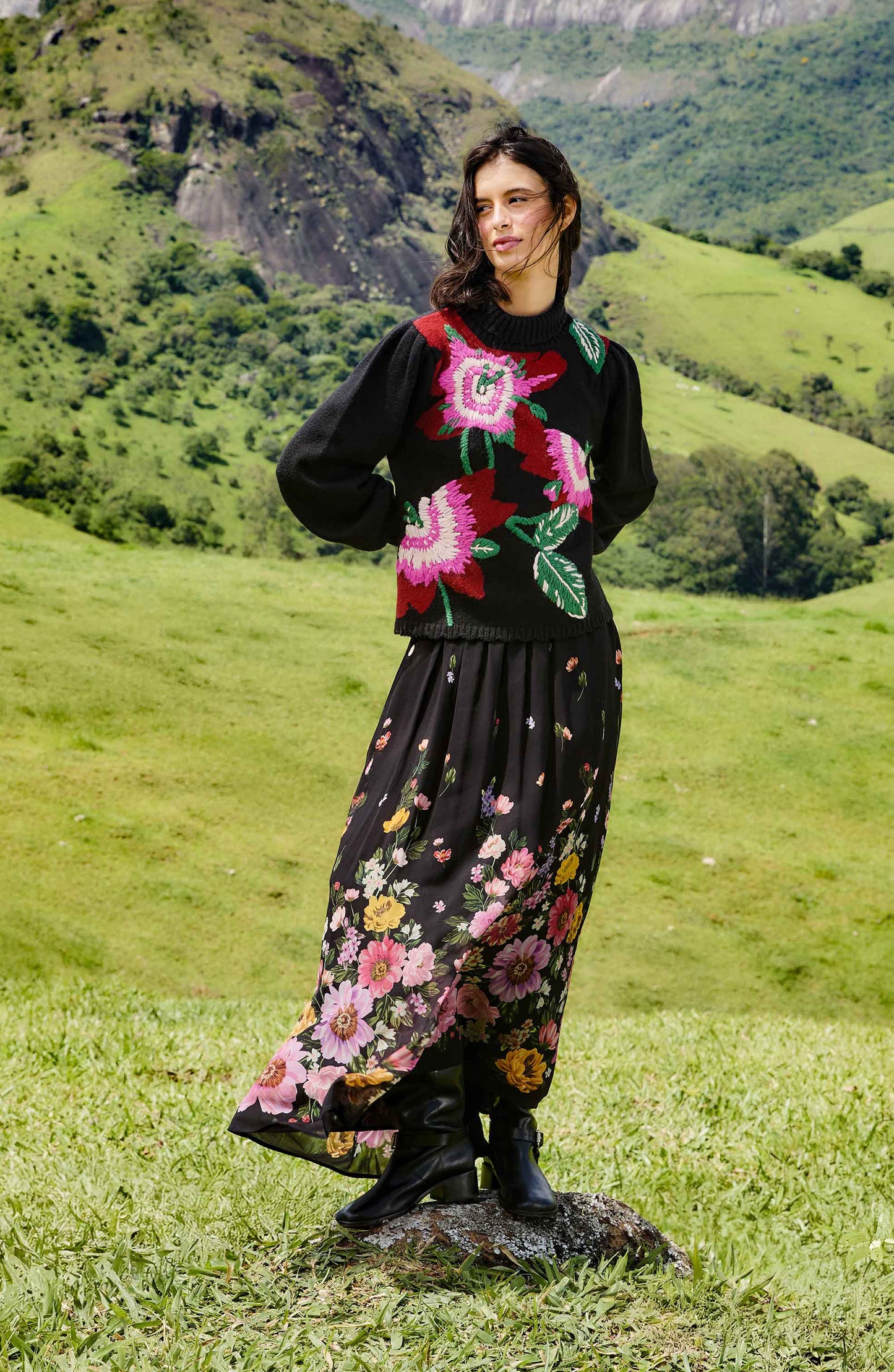 Floral Embroidered sweater