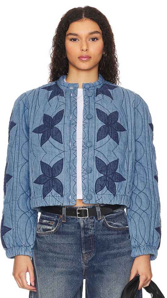 Quinn Quilted Denim Jacket