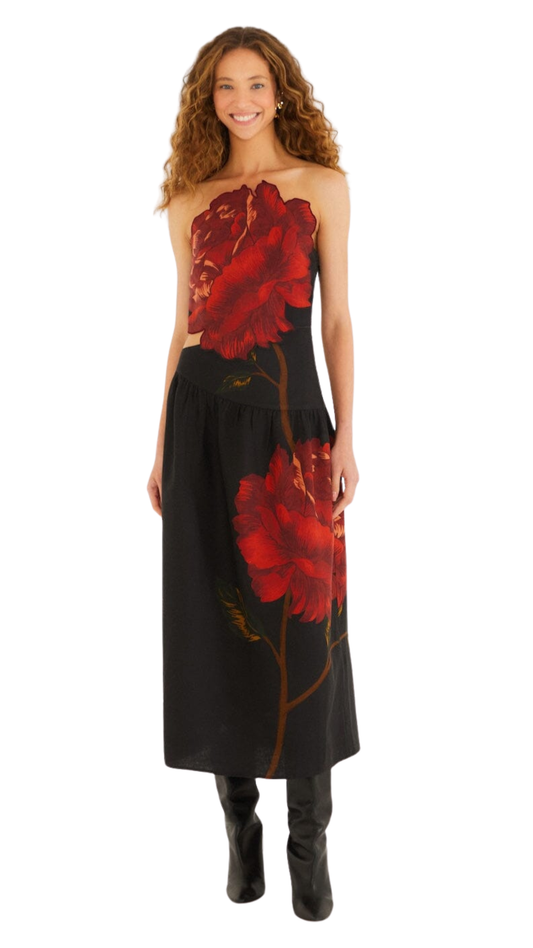 BLACK ROSALIA ARTISANAL DRESS