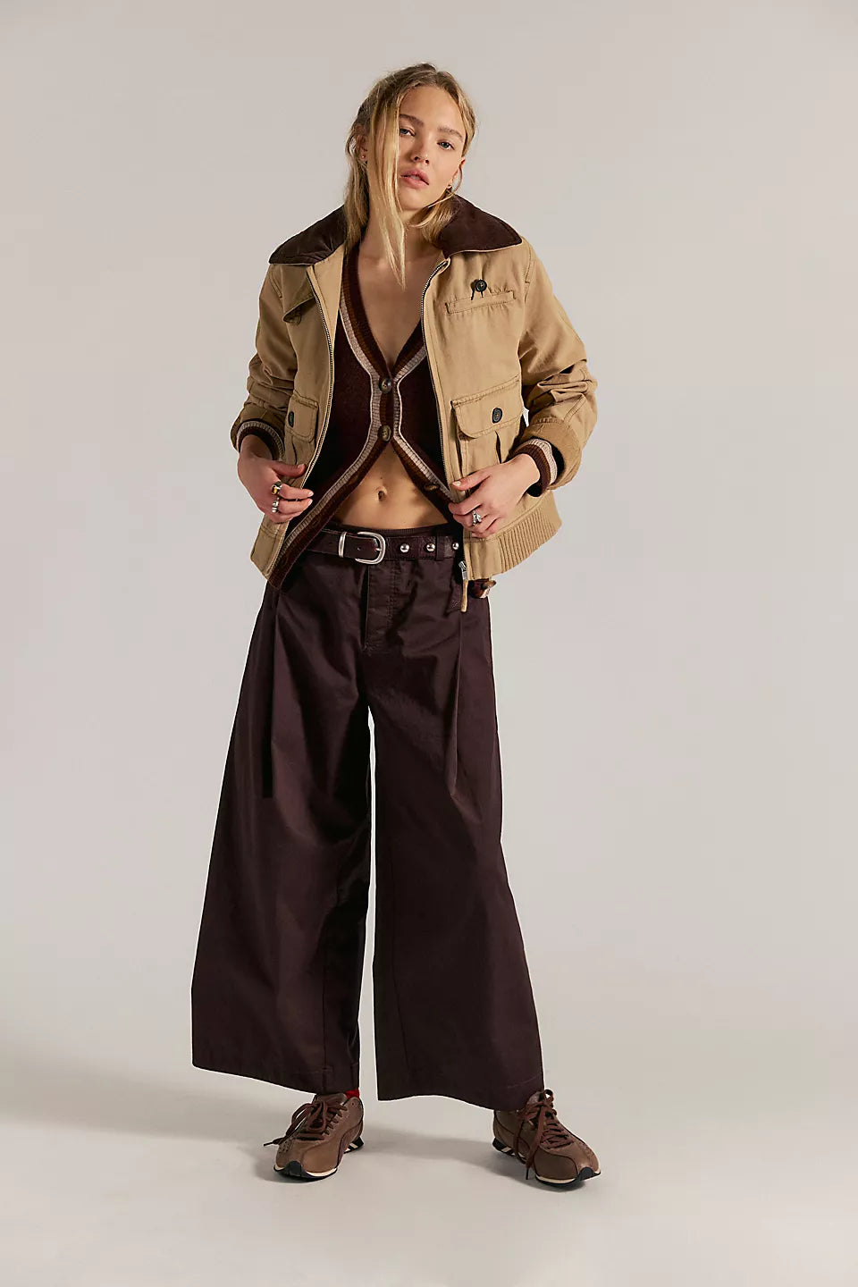 Silverlake Wide-Leg Chino Trousers-Chocolatier