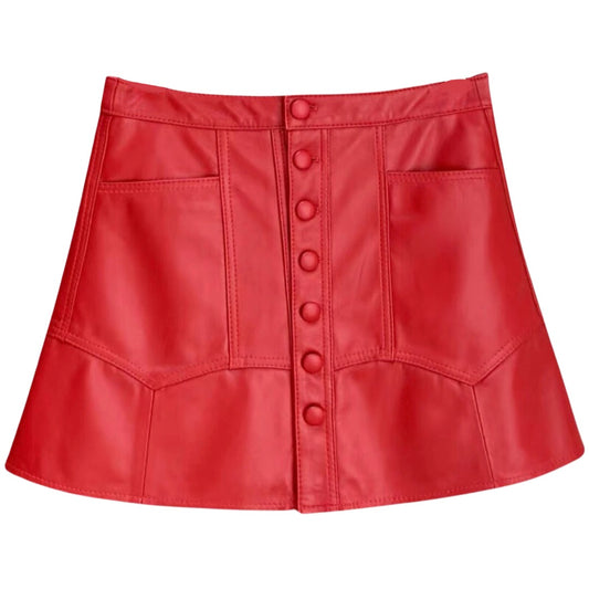 Ruby leather skirt