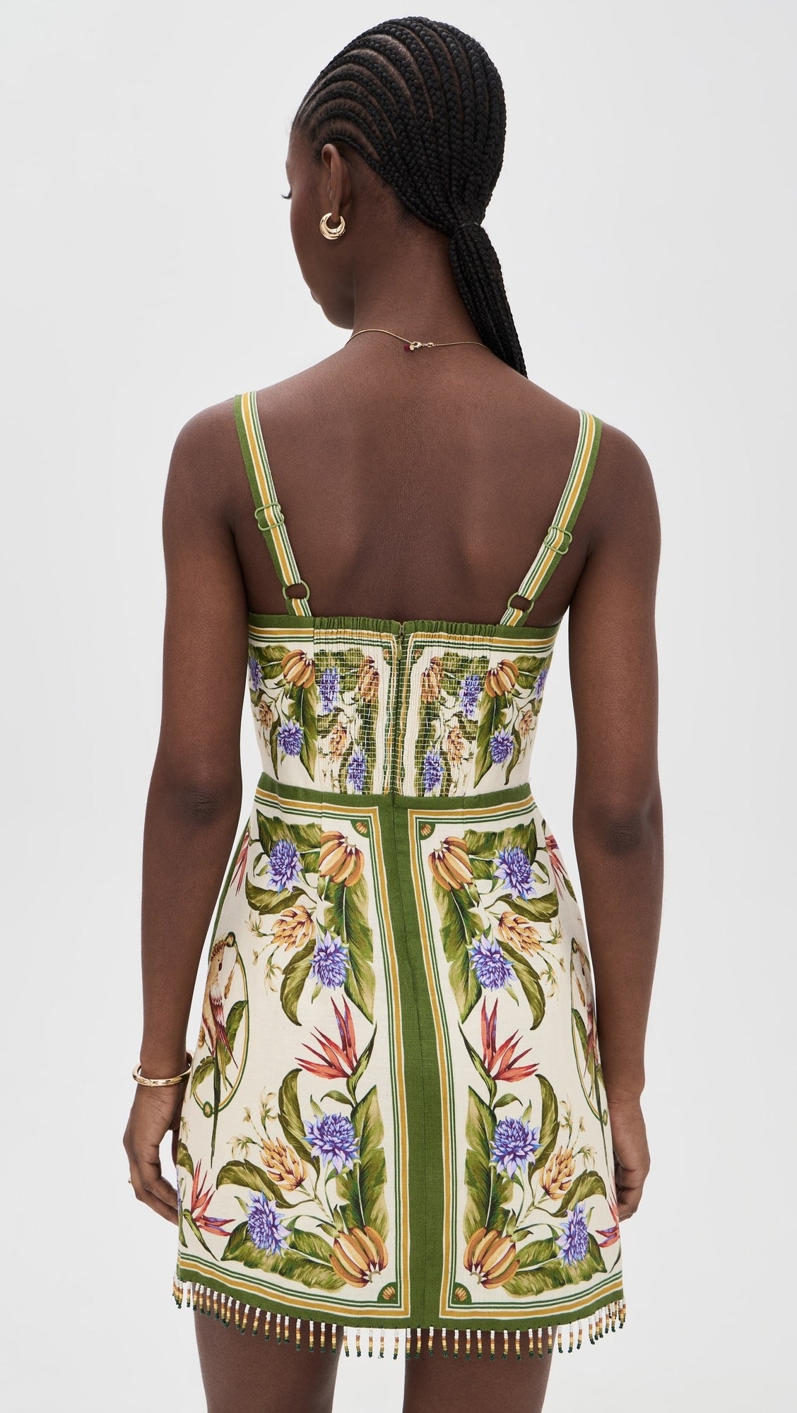 Sand Tropical Scarf Mini Dress