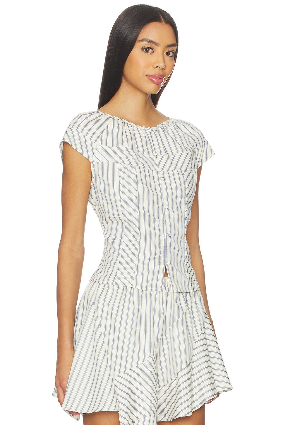 Norina Top - Oxford Stripe