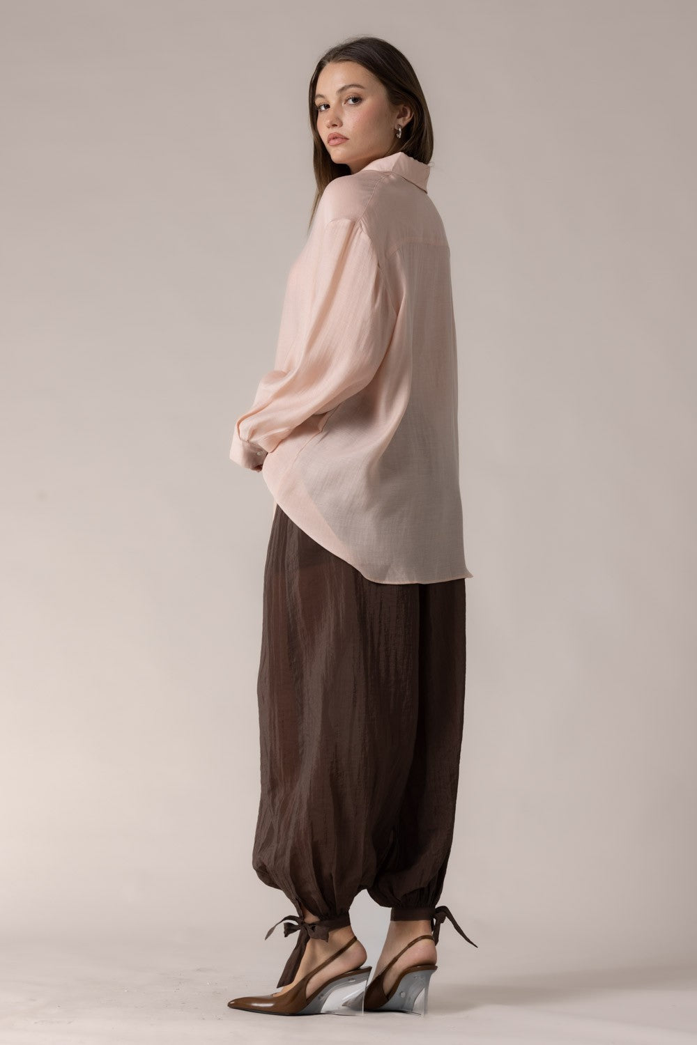 Chocolate Organza Pants
