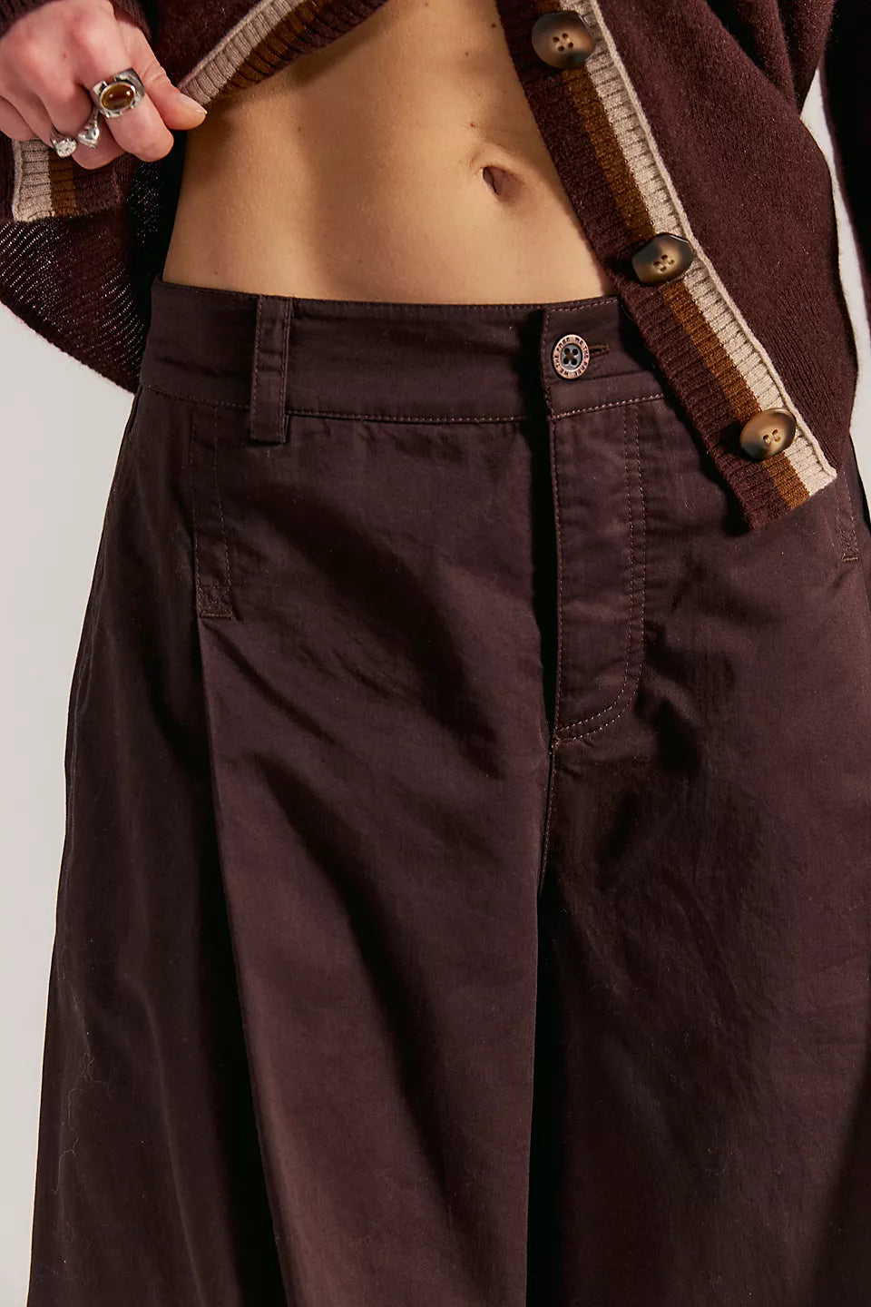 Silverlake Wide-Leg Chino Trousers-Chocolatier