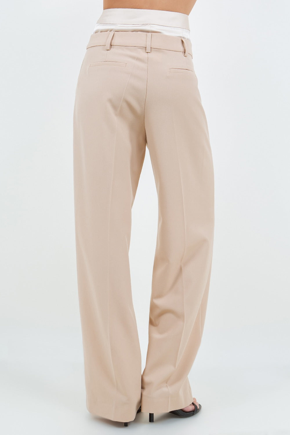 Dual waiste satin pants