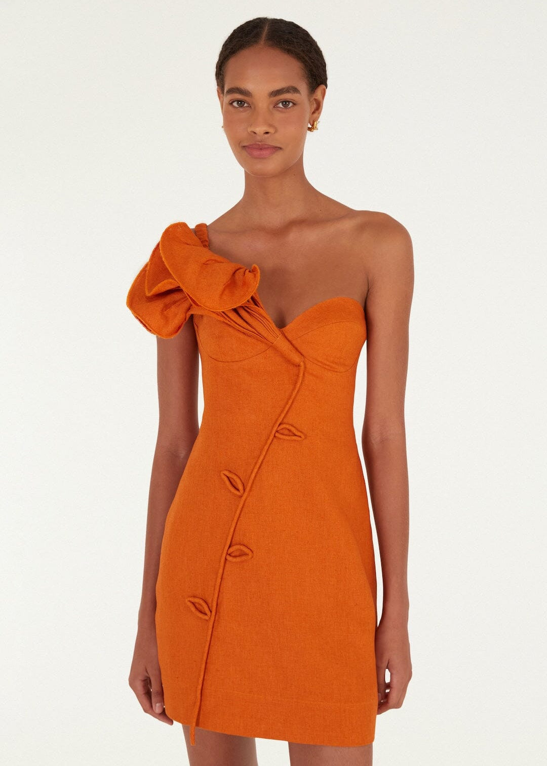 Mini Dress Orange Flower