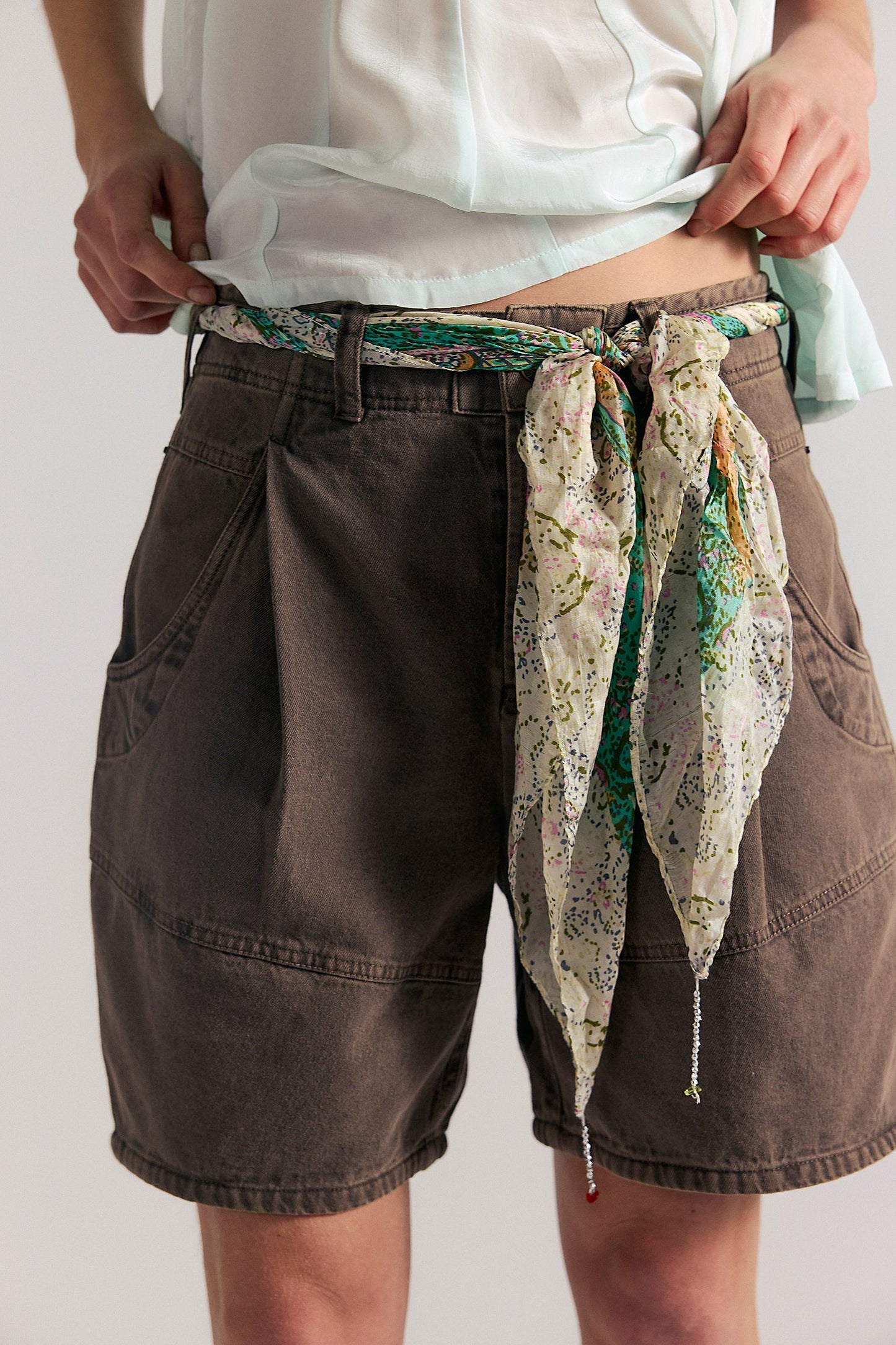 Wild Rebel Barrel Shorts-Teak