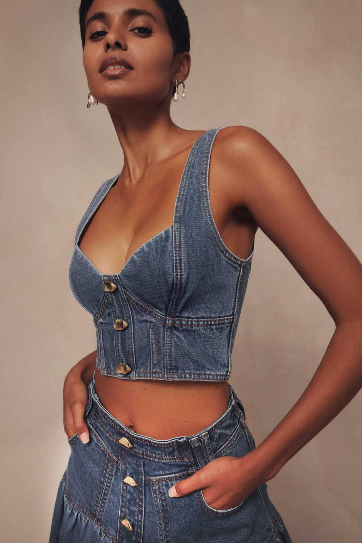 Dali denim Bustier