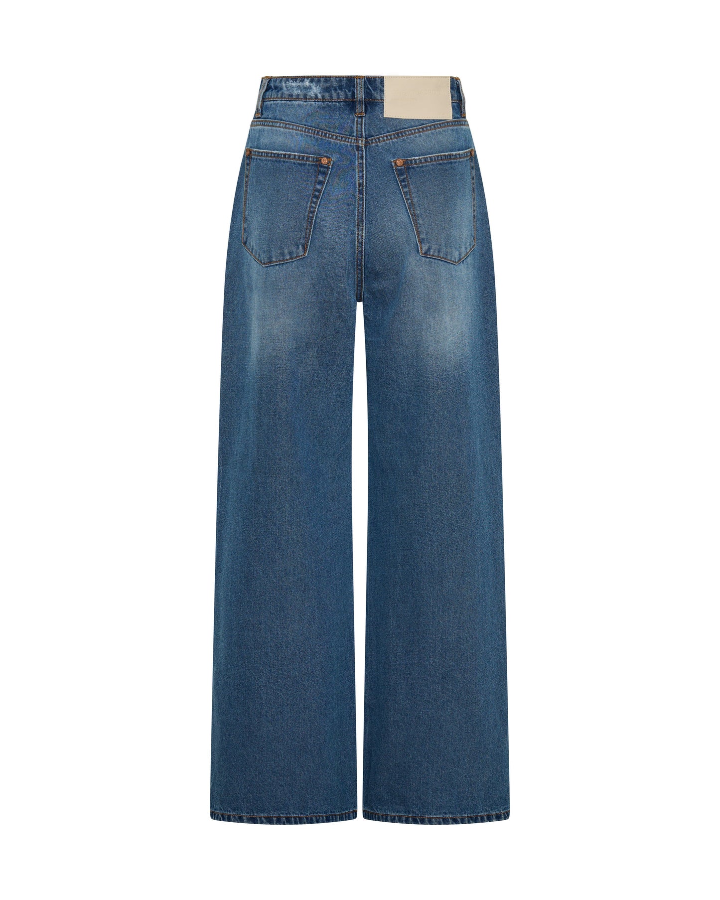 Love Machines Mid Waist Super Wide Leg Denim Jeans- Pacifica