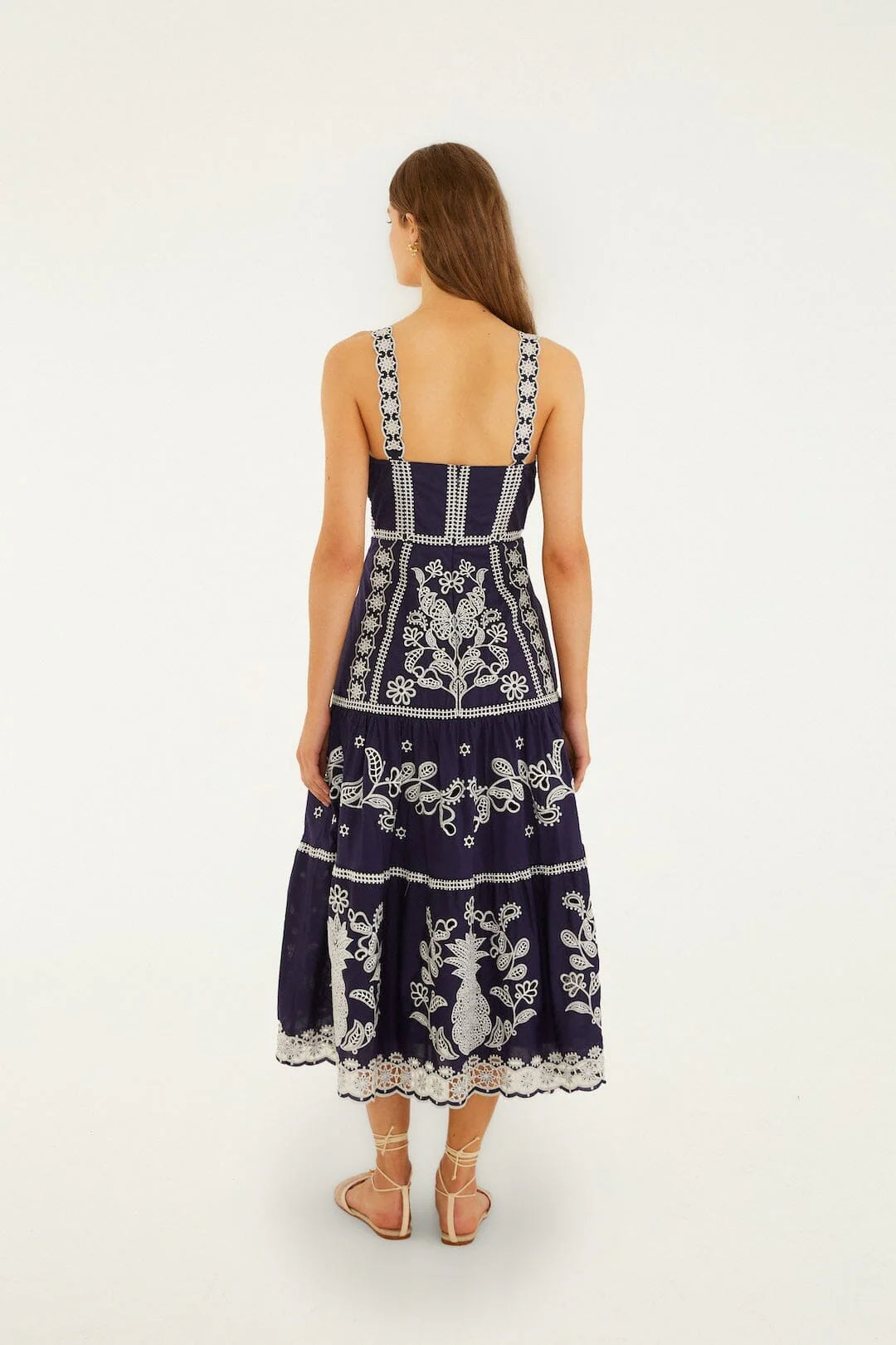 Blue Richelieu Midi Dress