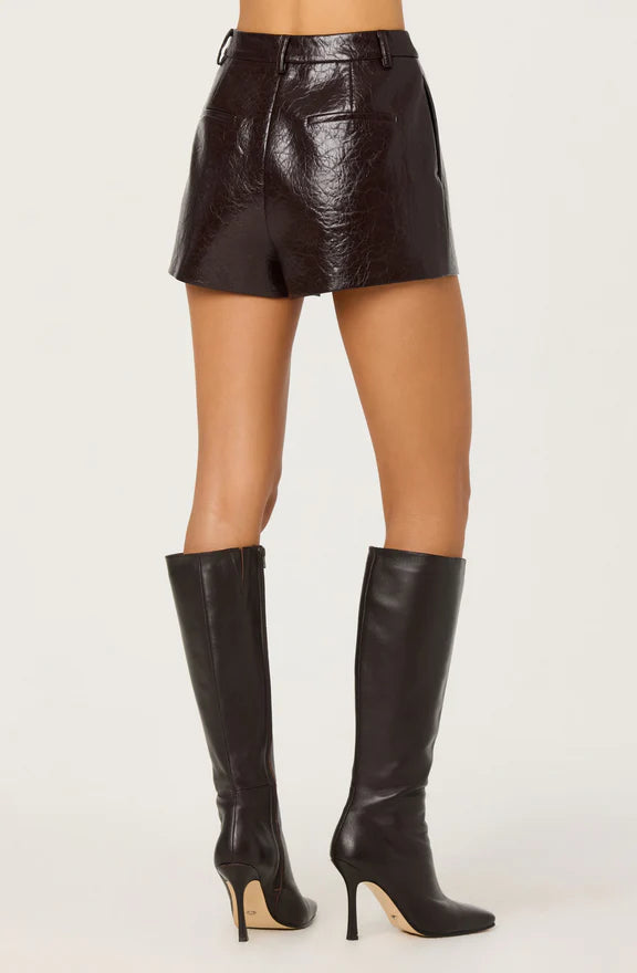 Wynn Faux Leather Shorts