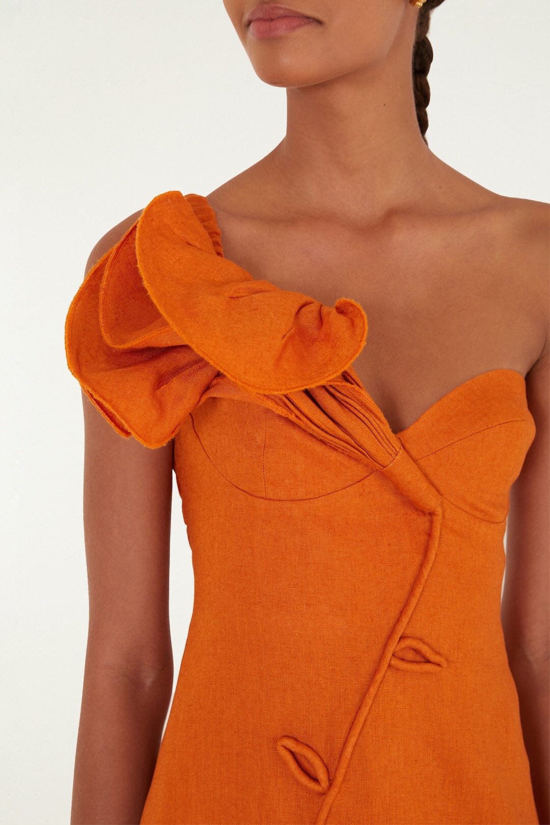 Mini Dress Orange Flower