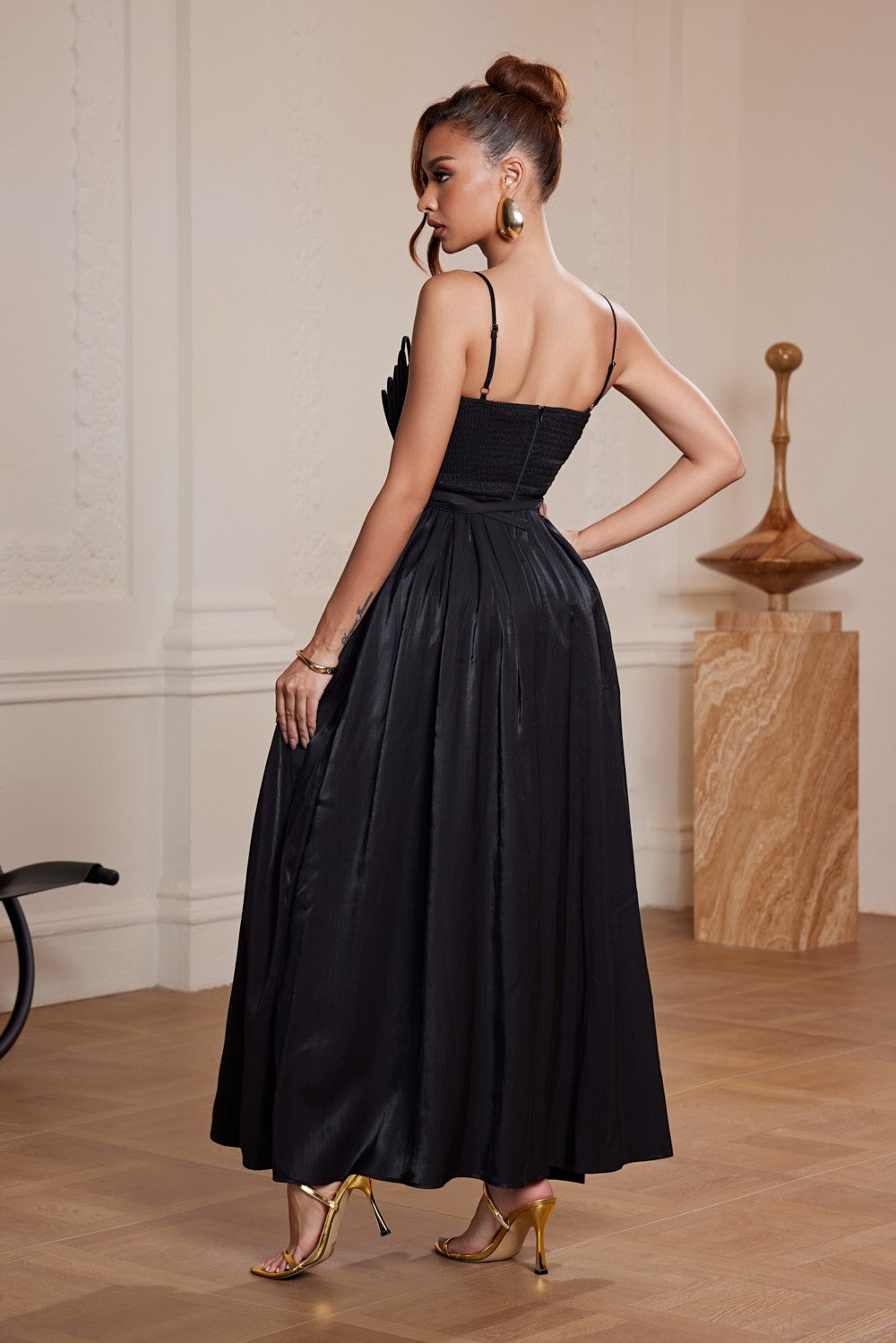 Midnight Sculpted Bodice Maxi Dress