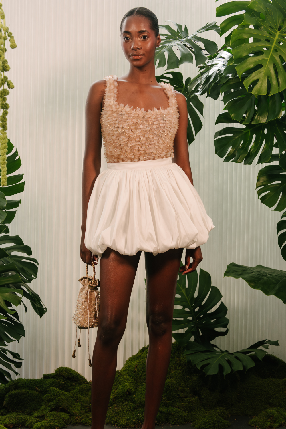 GLASS EMBROIDERY SKIRT SET (RUNWAY)