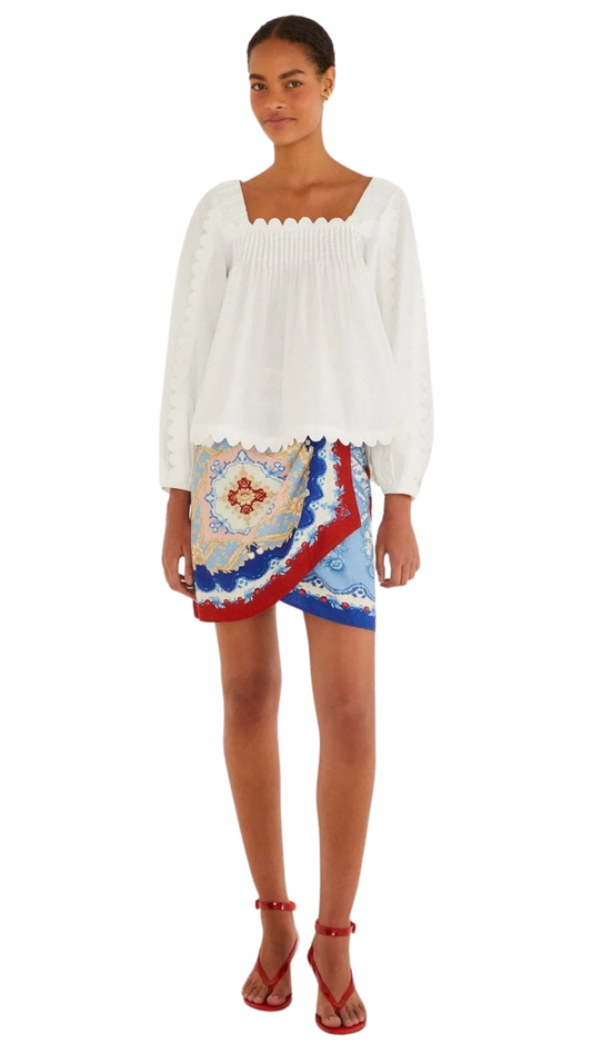 Mixed Cherry Royalty Scarf Mini Skirt