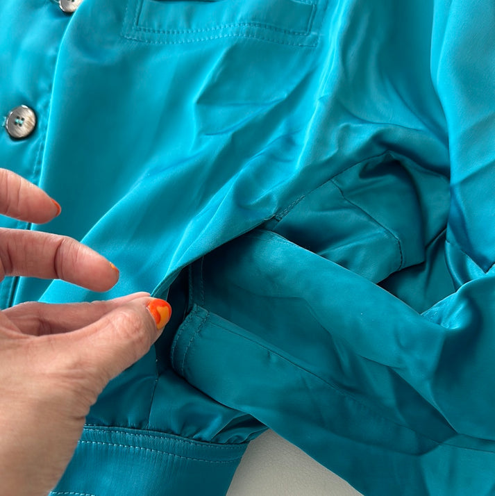 The Teal Deal Satin jacket