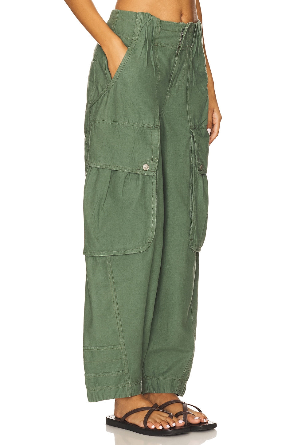 Brentwood Slouch Pant In Aged Green