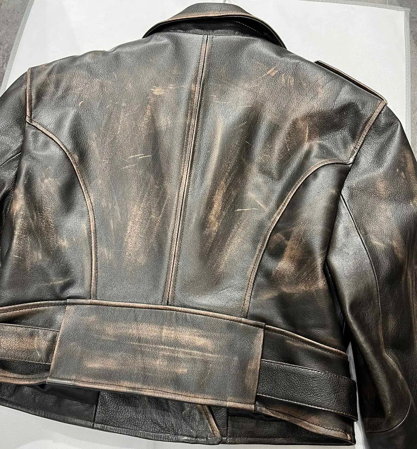 Jamie distressed leather jacket