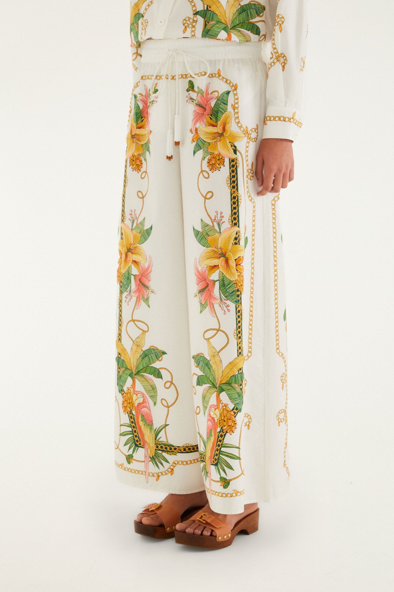 Tropical Royalty Off-White Pants Set