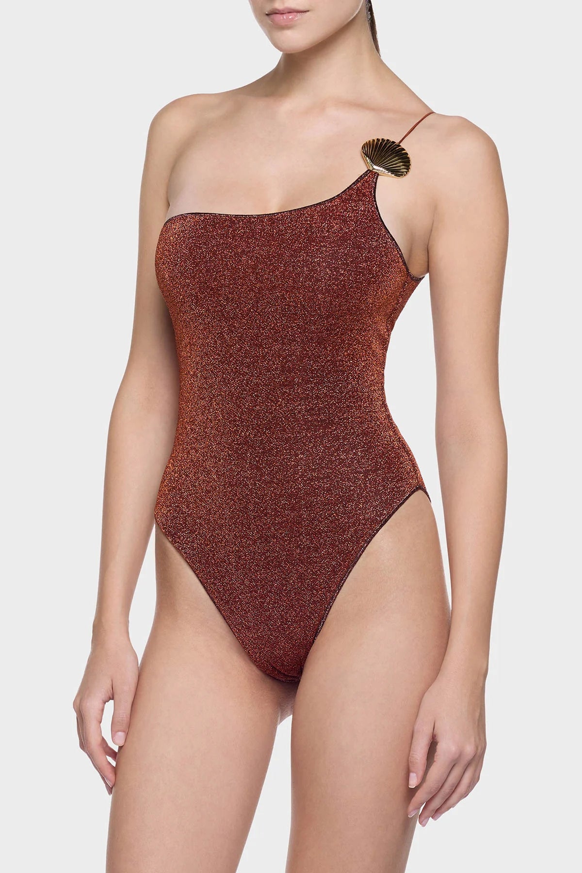 LUMIÈRE SHELL ONE SHOULDER MAILLOT SET
