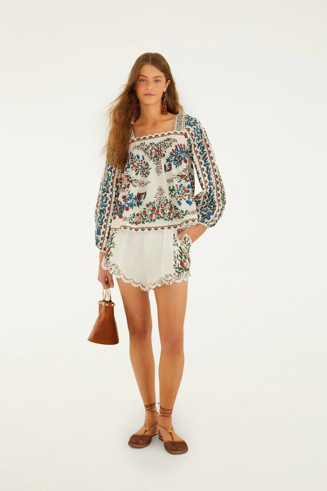 Off-White Fruit Beauty Scarf Shorts Set