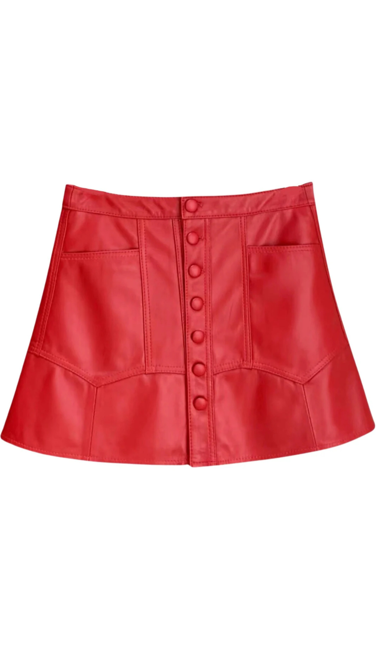 Ruby leather skirt